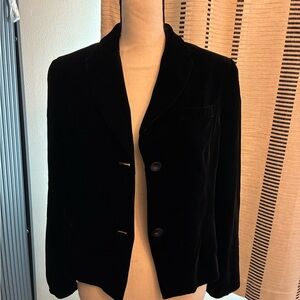INC International Concepts Black Velvet Blazer